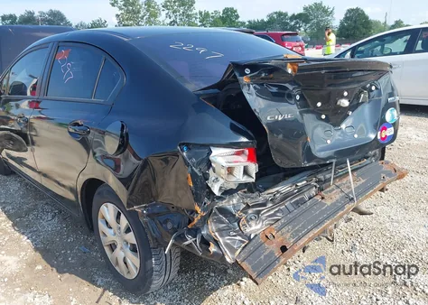 2012 Honda Civic Lx from USA, damaged, VIN 19XFB2F52CE013458